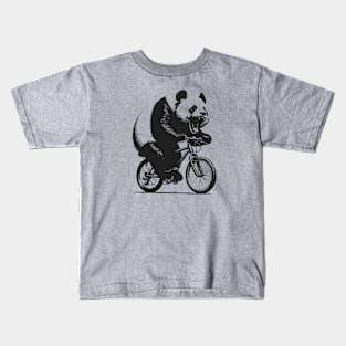 Cycling Panda Kids T-Shirt